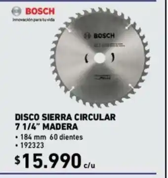 Construmart Bosch Disco Sierra Circular 7 1/4" Madera oferta