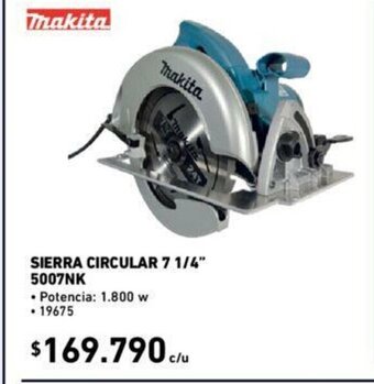 Construmart Makita Sierra Circular 7 1/4" 5007NK oferta