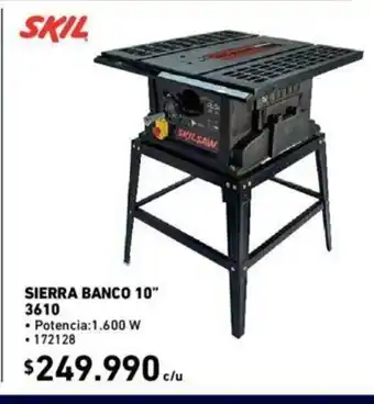Construmart SKIL Sierra Banco 10" 3610 oferta
