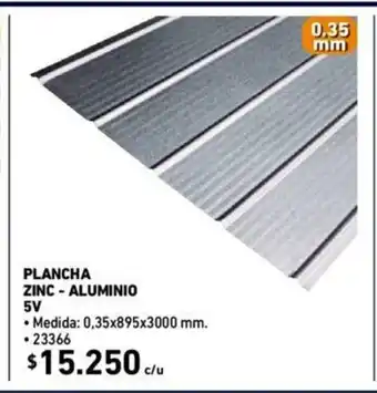 Construmart Plancha Zinc - Aluminio 5V oferta