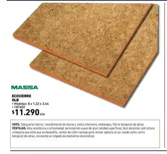 Construmart Masisa Ecocierra OLB oferta