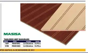 Masisa Tableros MDF Ranurado 5.5x1220x2440mm