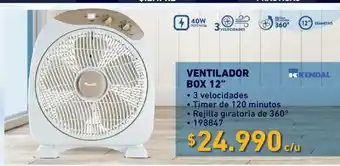 Construmart Ventilador Box 12" oferta