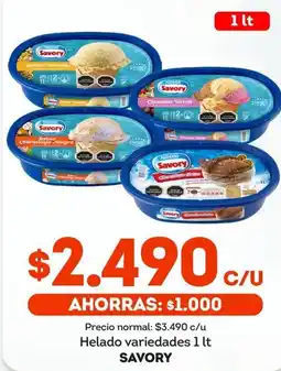 Tottus SAVORY Helado variedades oferta