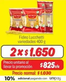 Mayorista 10 Fideo Lucchetti variedades oferta