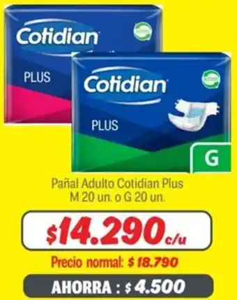 Mayorista 10 Cotidian plus pañal adulto oferta