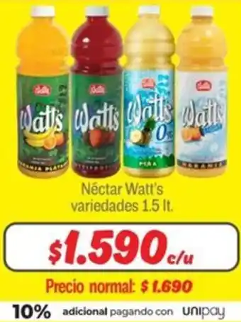 Mayorista 10 Néctar watt's variedades oferta