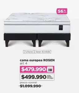 Cama europea ROSEN art 4