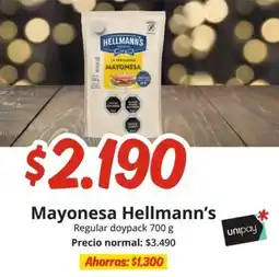 Unimarc Mayonesa Hellmann's Regular doypack oferta