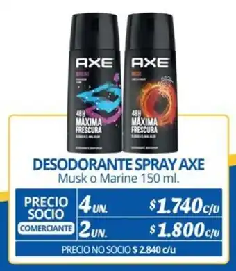 Alvi Desodorante spray axe Musk o Marine oferta