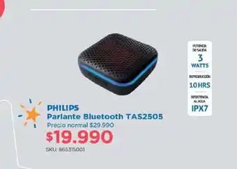 Hites Philips Parlante Bluetooth - TAS2505 oferta