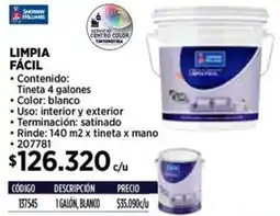 Construmart Sherwin williams limpia fácil oferta