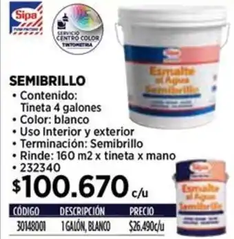 Construmart Sipa semibrillo oferta