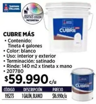 Construmart Sherwin williams cubre más oferta