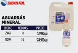 Construmart Dideval aguarrás mineral oferta