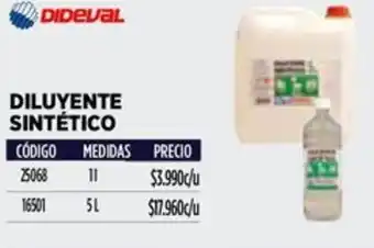 Construmart Dideval diluyente sintético oferta