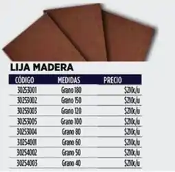 Construmart Lija madera oferta