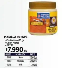 Construmart Sherwin williams masilla retape oferta