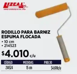 Construmart Lizcal rodillo para barniz espuma flocada oferta