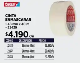 Construmart Tesa cinta enmascarar oferta