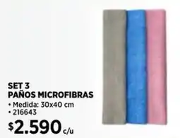 Construmart Set 3 paños microfibras oferta