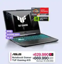 Abcdin Asus Notebook Gamer TUF Gaming A15 oferta