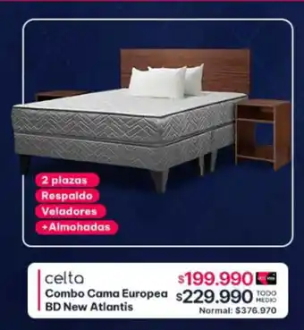 Abcdin Celta Combo Cama Europea BD New Atlantis oferta