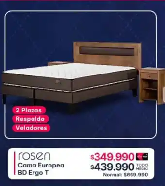 Abcdin Rosen Cama Europea BD Ergo T oferta