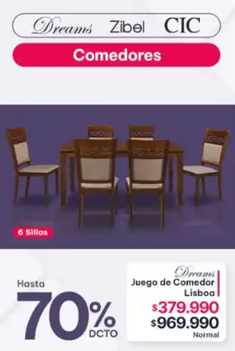 Abcdin Dream's Juego de Comedor Lisboa oferta