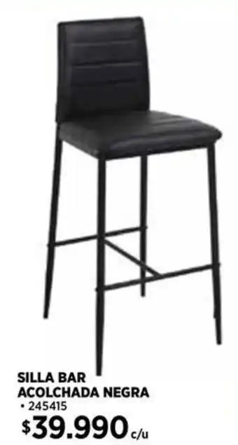 Construmart Silla bar acolchada negra oferta