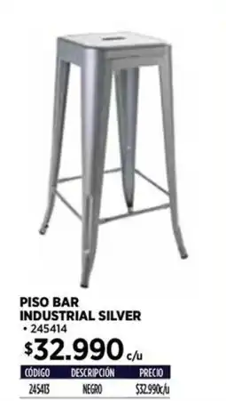 Construmart Piso bar industrial silver oferta