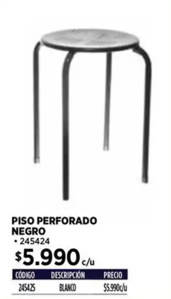 Construmart Piso perforado negro oferta