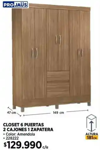 Construmart Closet 6 puertas oferta