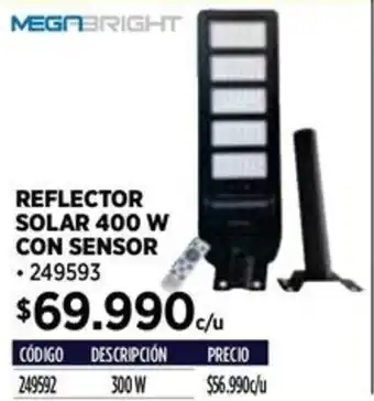 Construmart Reflector solar con sensor oferta