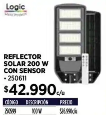 Construmart Reflector solar con sensor oferta