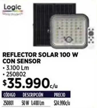 Construmart Reflector solar con sensor oferta