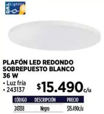 Construmart Plafón led redondo sobrepuesto blanco oferta