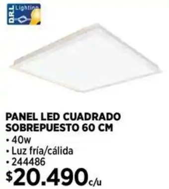 Construmart Panel led cuadrado sobrepuesto oferta