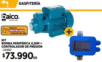 Construmart Kit bomba periférica 0,5hp + controlador de presión oferta