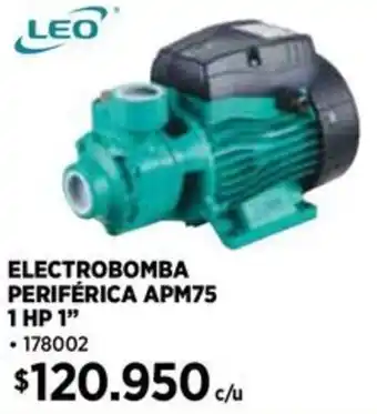 Construmart Leo electrobomba periférica apm75 1 HP 1" oferta