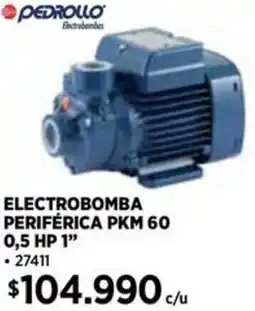 Construmart Pedrollo electrobomba periférica pkm 60 0,5 hp 1" oferta