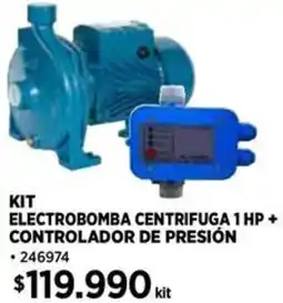 Construmart Kit electrobomba centrifuga 1 hp + controlador de presión oferta