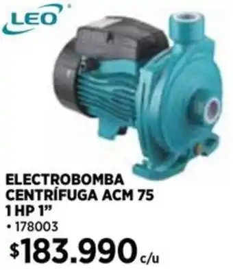 Construmart Leo electrobomba centrifuga acm 75 1 HP 1" oferta