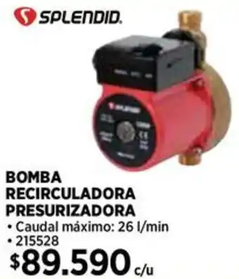 Construmart Splendid bomba recirculadora presurizadora oferta