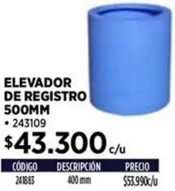 Construmart Elevador de registro oferta