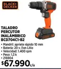 Construmart Black+ decker taladro percutor inalámbrico oferta