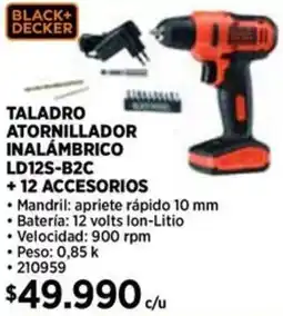 Construmart Black+ decker taladro atornillador inalámbrico oferta