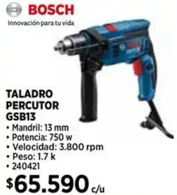 Construmart Bosch taladro percutor GSB13 oferta