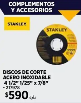 Construmart Stanley discos de corte acero inoxidable oferta