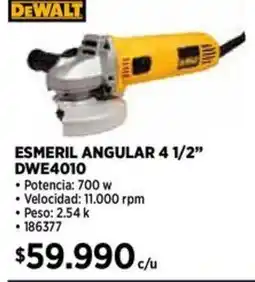 Construmart Dewalt esmeril angular 4 1/2" oferta